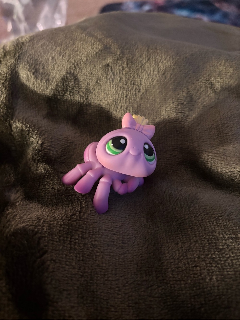 Littlest Pet Shop Lavender Octopus Figure with Green Eyes